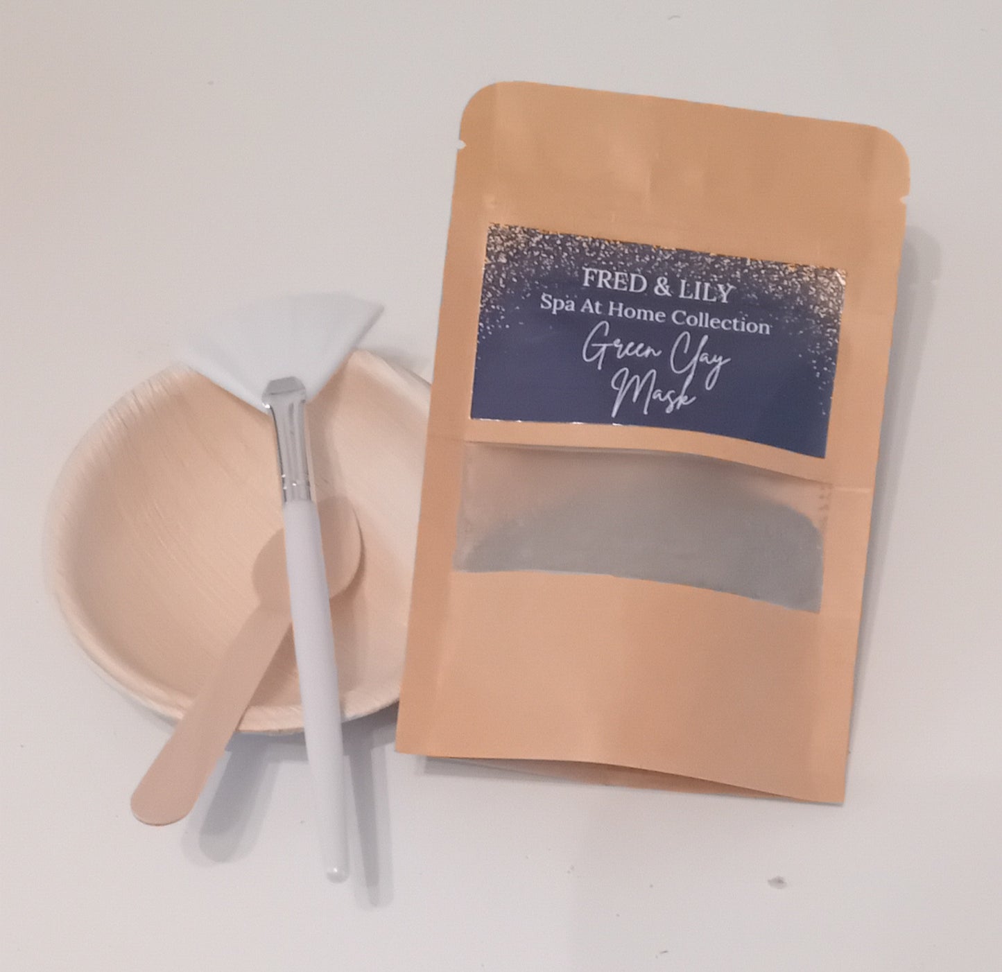 French Green Clay Face Mask Set - Cleansing and Exfoliating