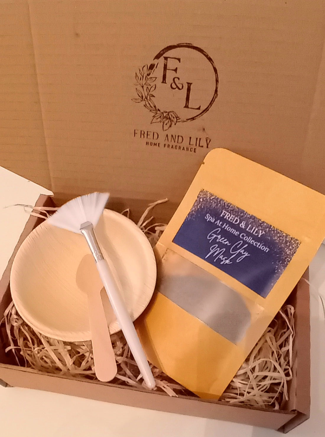 French Green Clay Face Mask Set - Cleansing and Exfoliating