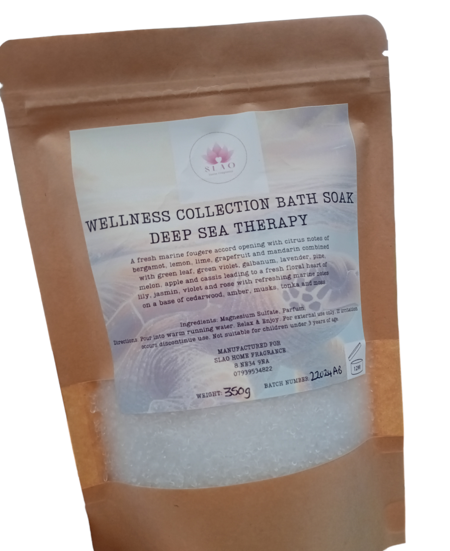 Bath Soaking Magnesium Epsom Soaking Salts Wellness Collection 120g and 350g