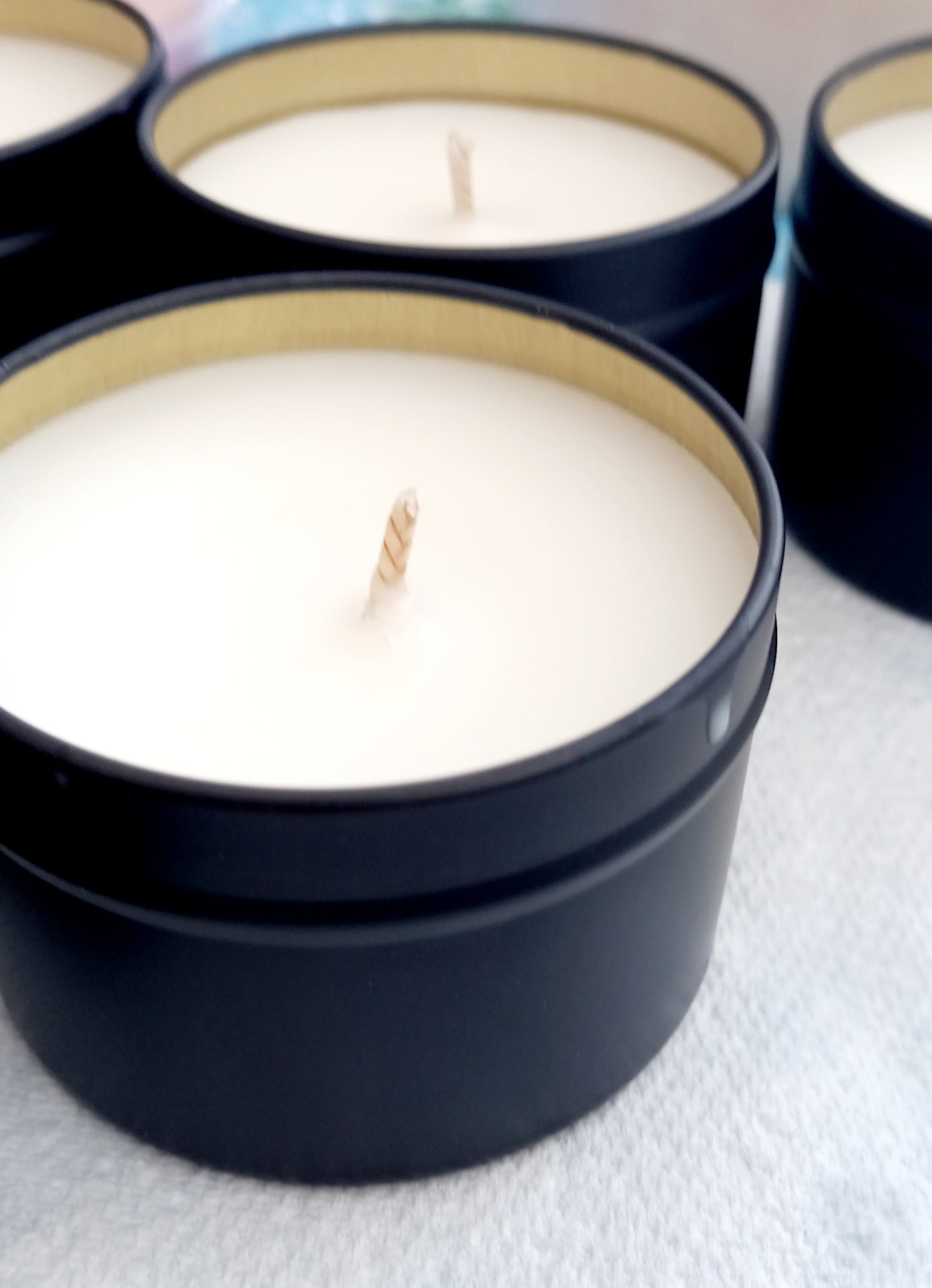 Scented Candles Wholesale - 120g/4cl Tin Black