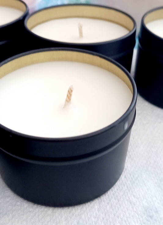 Large Scented Candles Wholesale - 250g/8oz Tin Black